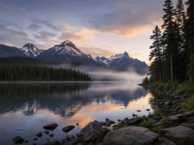 Foto de paisaje borrosa antes de mejorar calidad de imagen con IA